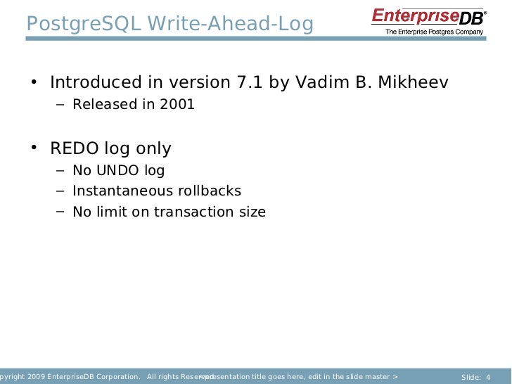 postgres transaction log location write ahead log example